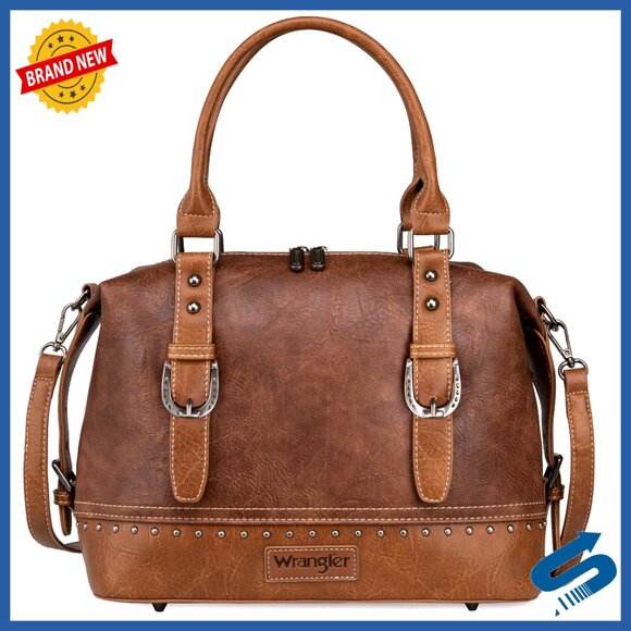 100m B/Y Feather Pro (1 Stitch) 100m MILF (Slack fr heavy  Western Barrel Satchel Purse with Detachable Strap, 12.5x9 Inches